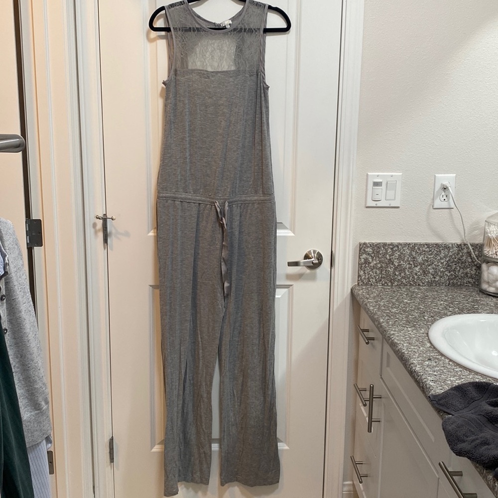 PJ Salvage Luxe romper gray pajama set size large